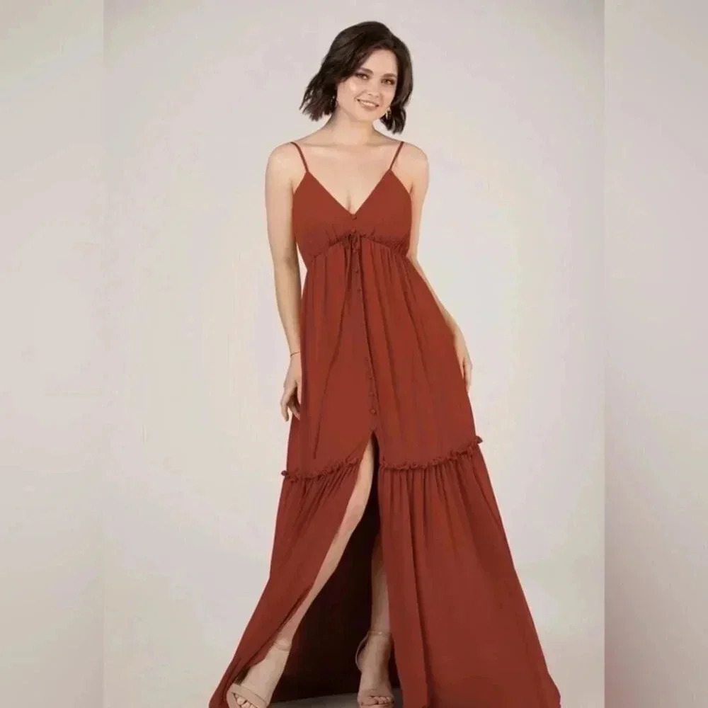 Sorella Vita 9419 Bridesmaid Maxi Dress NWT | Burnt Orange | Size 10